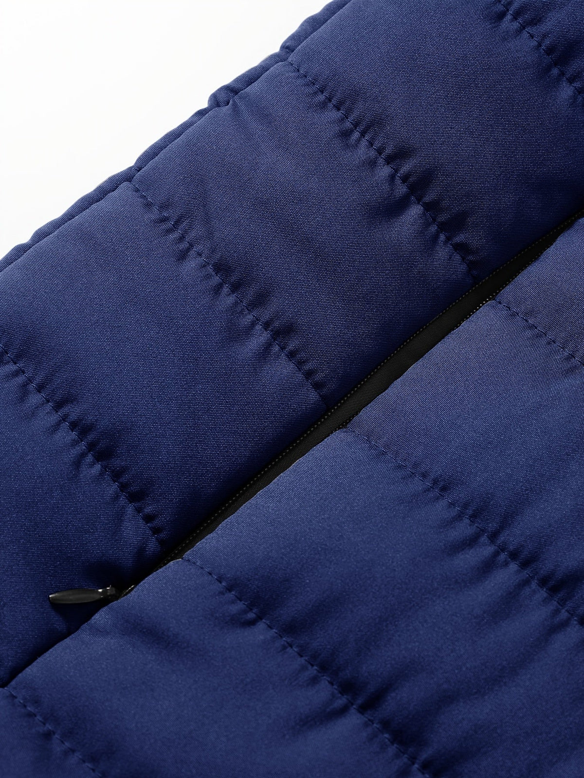 Men's Layering Vest with Quilting and Stand Collar