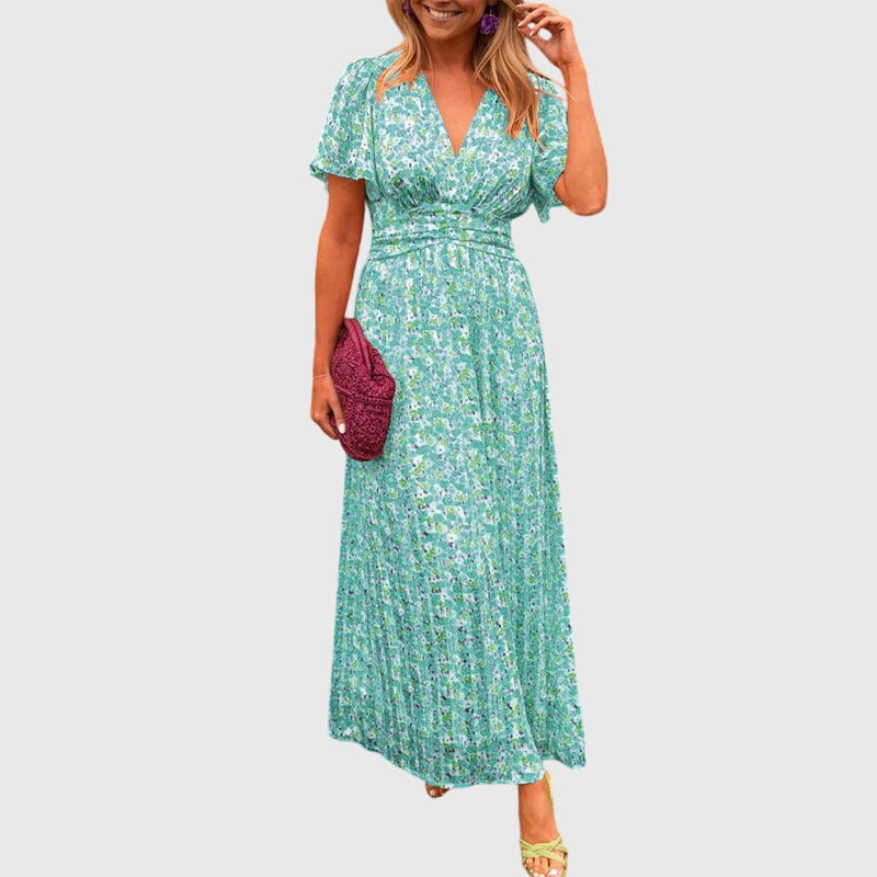 Women's Wrap Style Flattering Long Dress