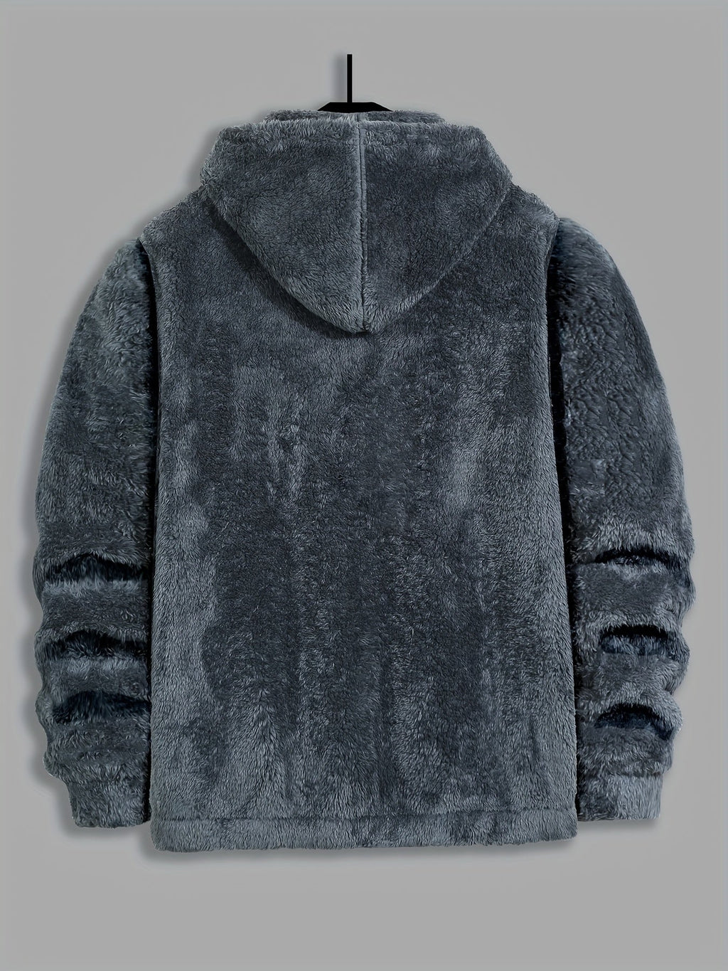 Men's Full Zip Hooded Cozy Plush Jacket