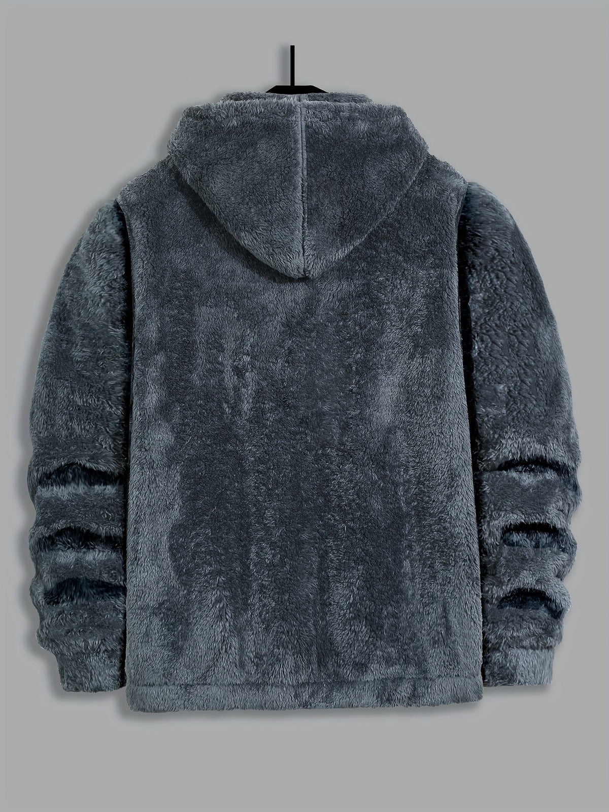 Men's Full Zip Hooded Cozy Plush Jacket