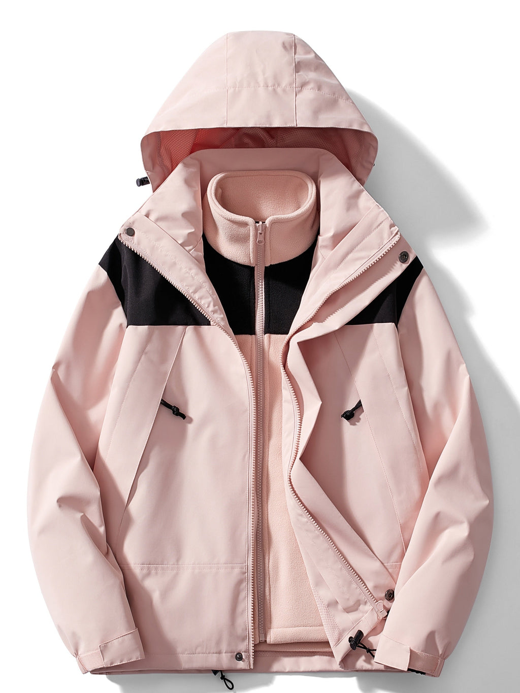 Men's 3-in-1 Hooded Coat with Removable Inner Jacket