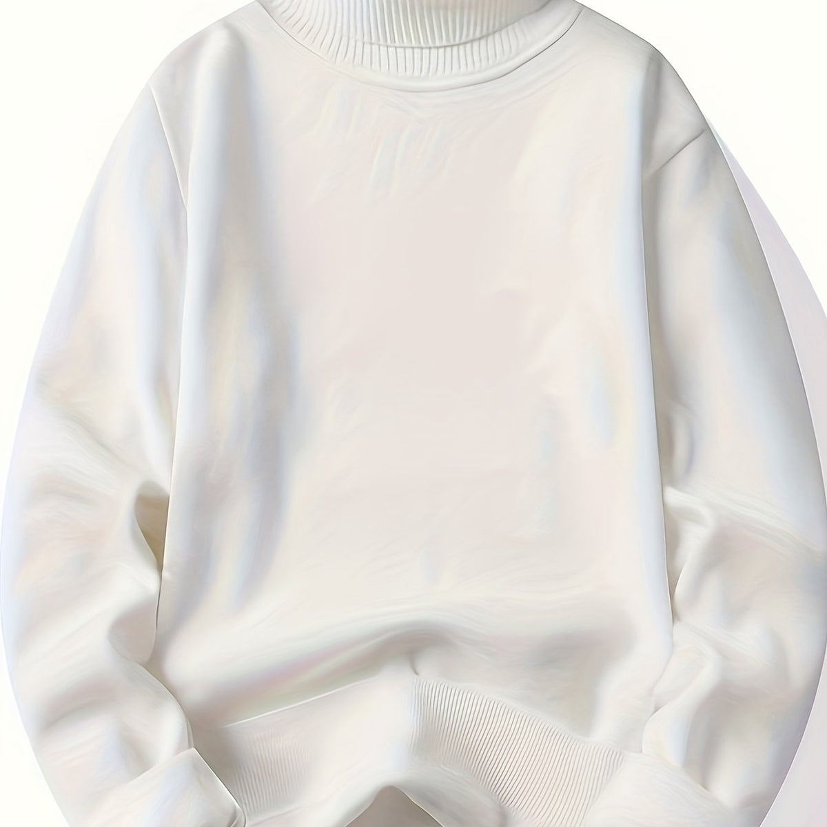 Men's Warm Lined Rollneck Pullover Knit Top
