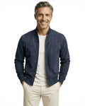 Men's Soft Suede Slim Fit Bomber Coat
