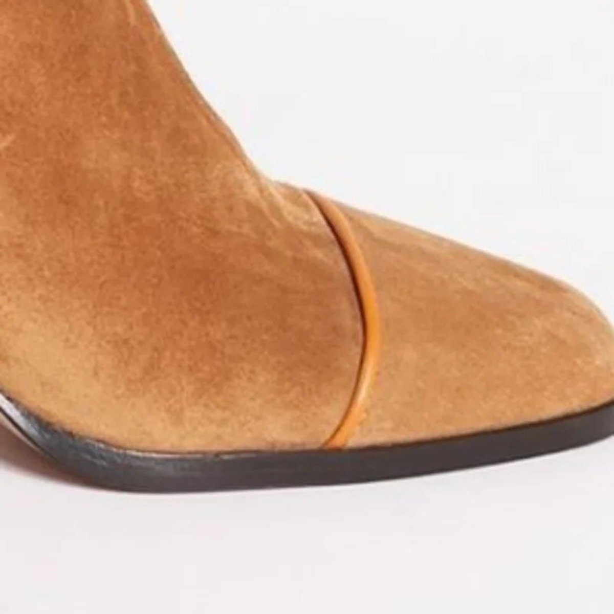 Women's Two-Tone Suede Block Heel Animal Print Toe Booties