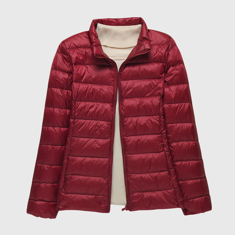 Women's Featherweight Quilted Coat with Stand Collar
