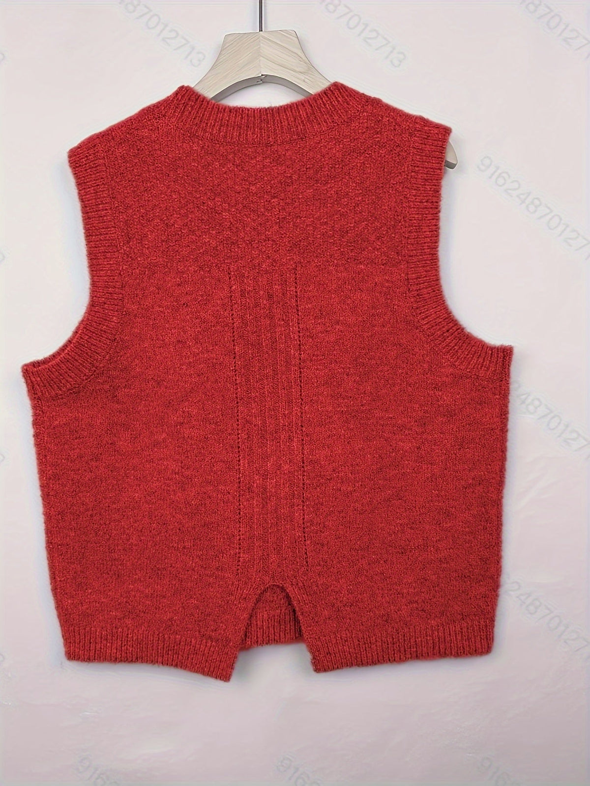 Women's Classic Cable-Knit Crew Neck Sleeveless Sweater Vest