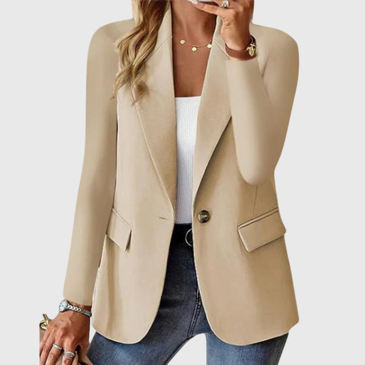 Women's Polished Workwear Blazer with Structured Shape