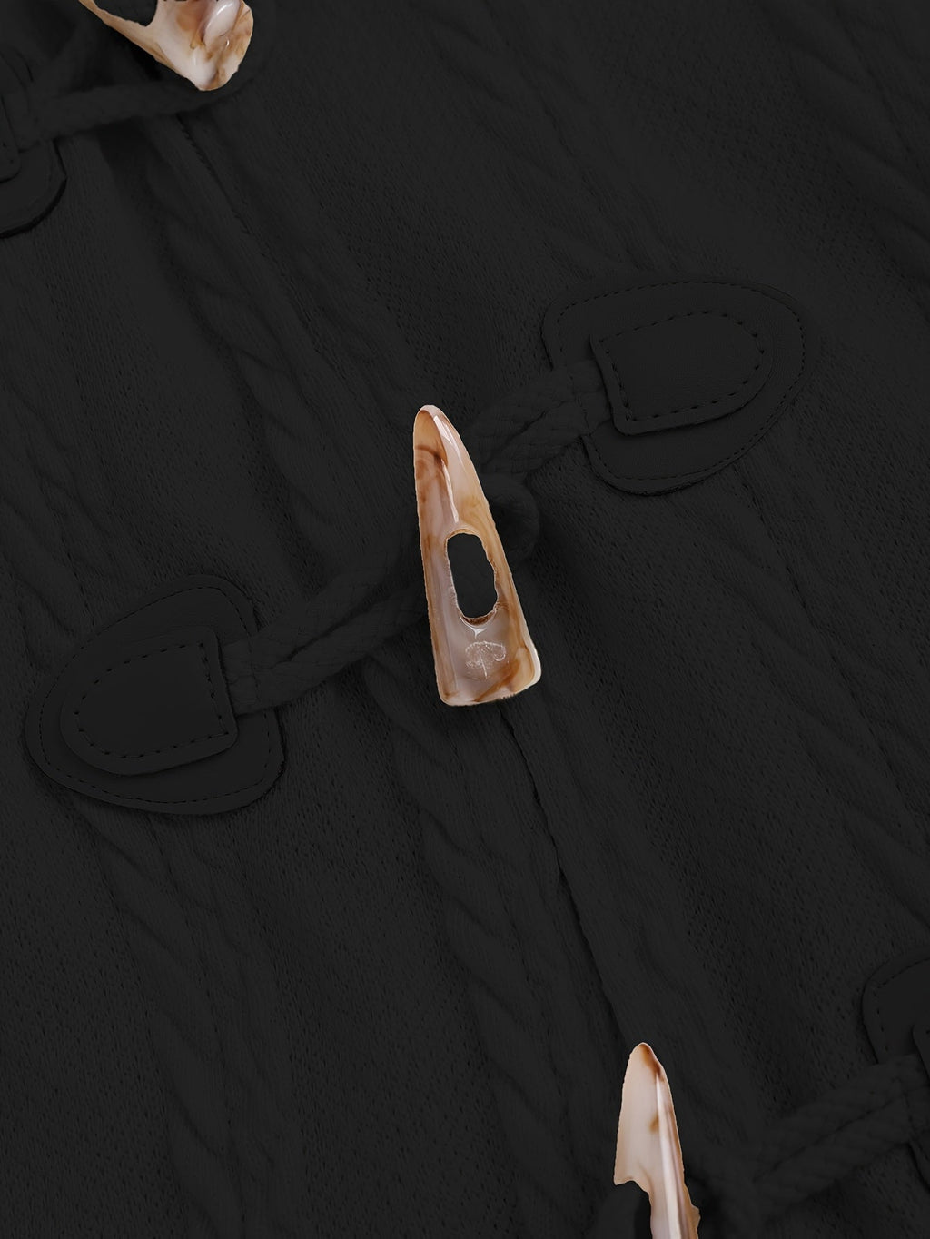 Women's Long Hooded Toggle Parka with Fur Trim
