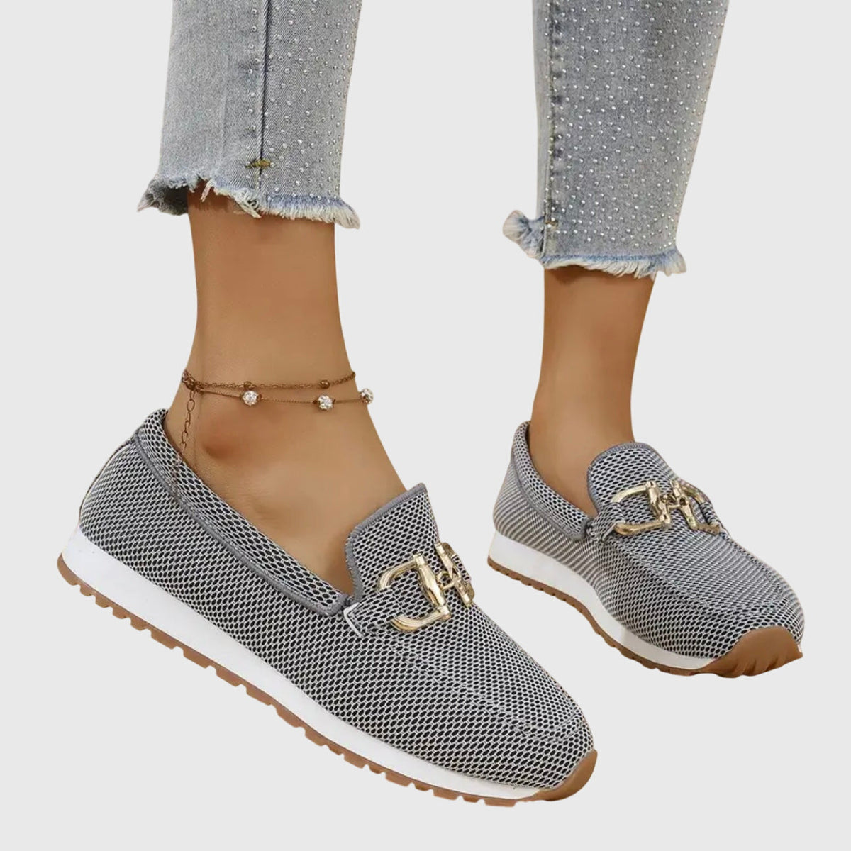 Women's Supportive Horsebit Detail Comfort Slip-Ons