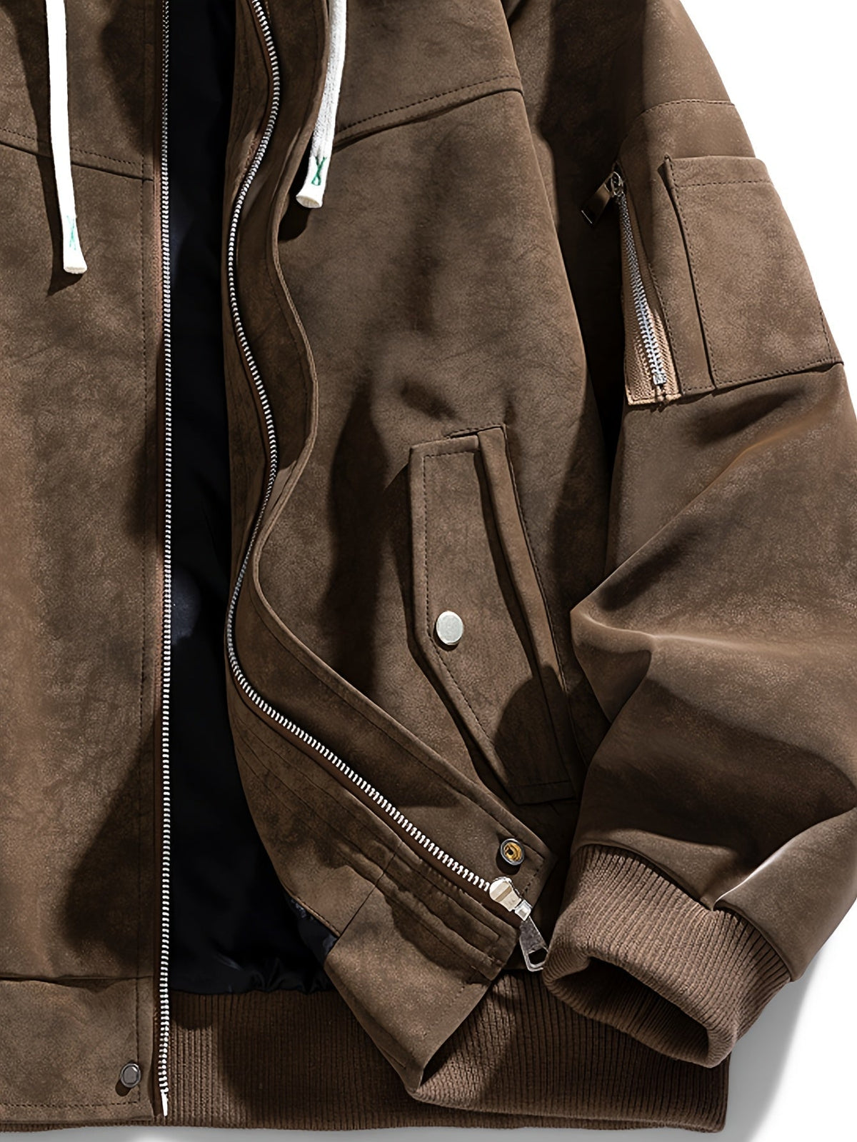 Men's Easy Fit Hoodie Style Zip Jacket with Pocket