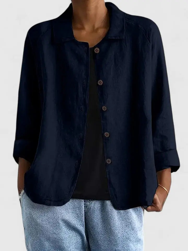 Women's Everyday Cotton Button-Down Overshirt Jacket