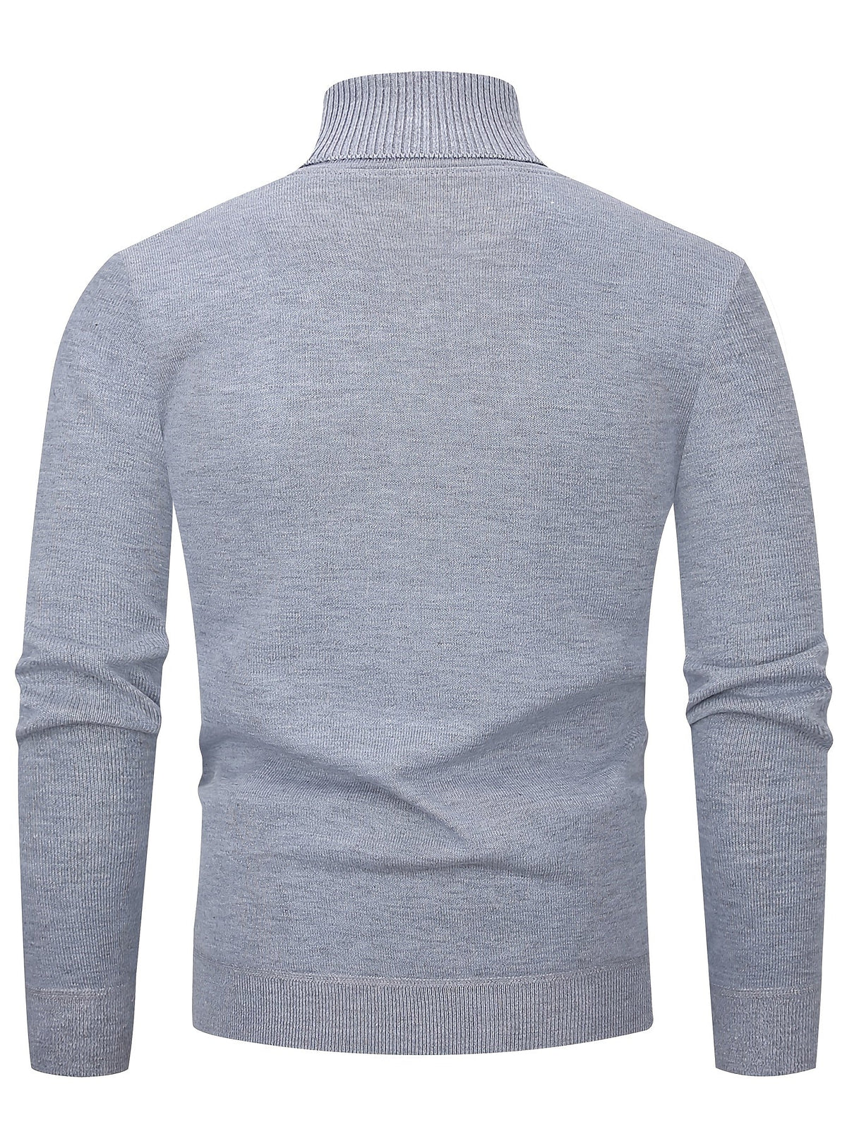 Men's Warm Lined Rollneck Pullover Knit Top