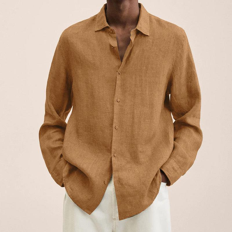 Men's Smart Casual Relaxed Button-Down Layering Shirt