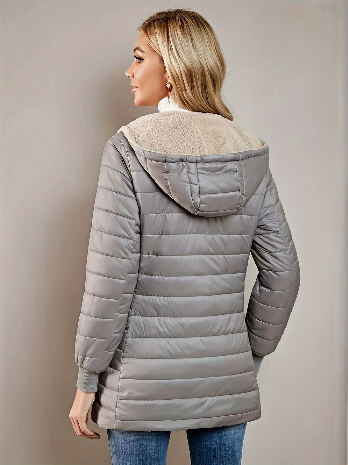 Women's Long Lined Quilted Puffer Coat