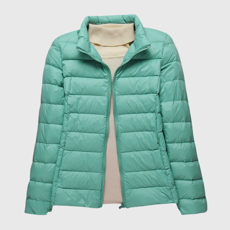 Women's Featherweight Quilted Coat with Stand Collar
