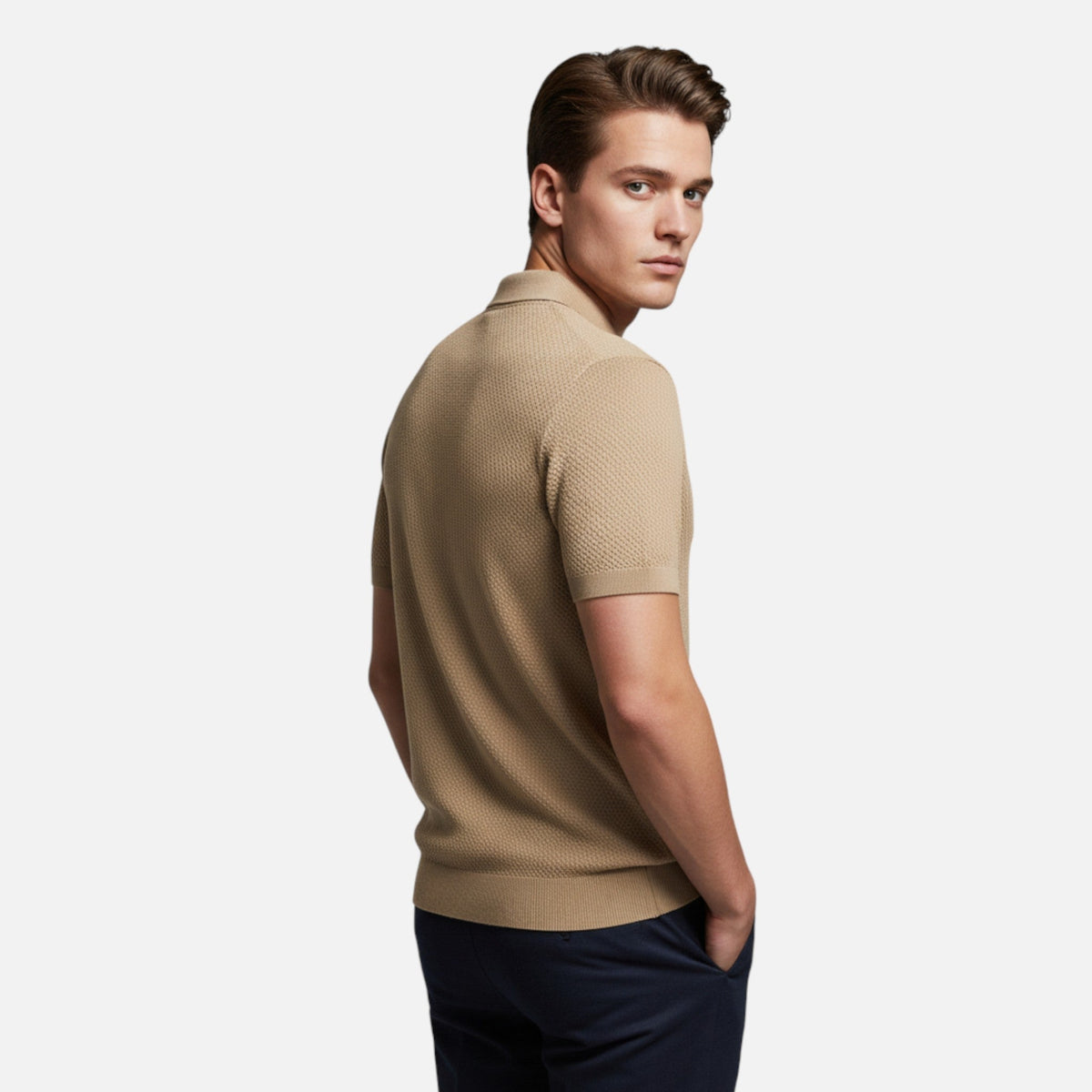 Men's Soft Wool Summer Outdoor Gathering Polo