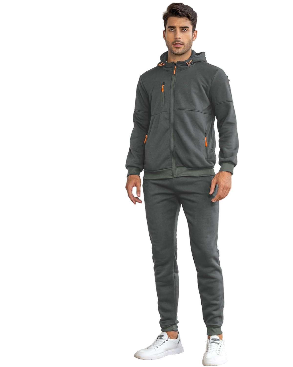 Men's Everyday Hooded Zip Jacket and Sweatpants Tracksuit