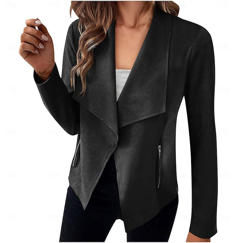 Women's Soft Draped Cardigan-Style Jacket