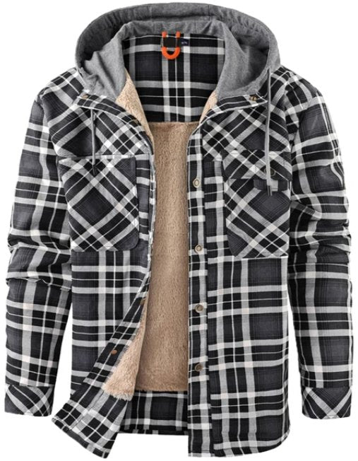 Men's Plush Lined Printed Shell Jacket