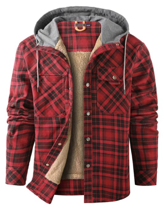Men's Plush Lined Printed Shell Jacket