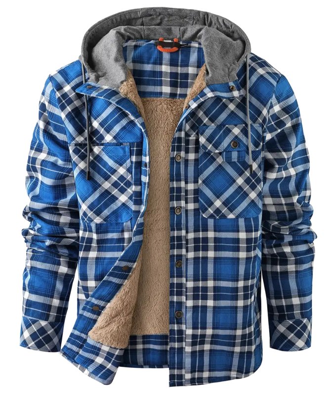 Men's Plush Lined Printed Shell Jacket
