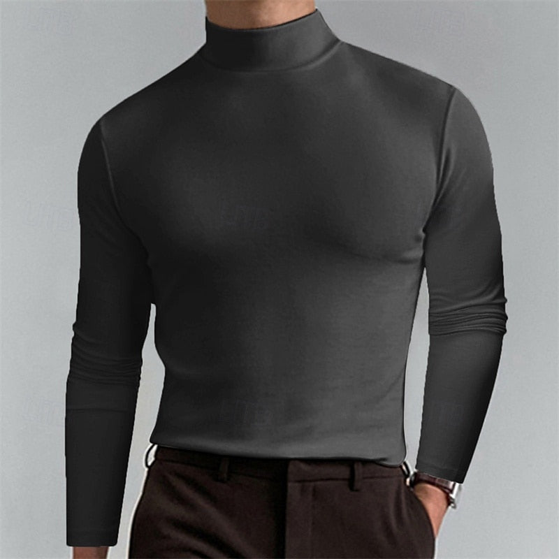 Men's Winter Turtleneck Sweater with Classic Fit