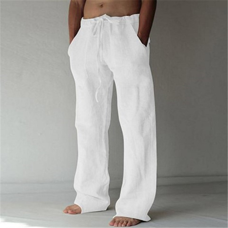 Men's Loose Drawstring Waist Everyday Wide Pants