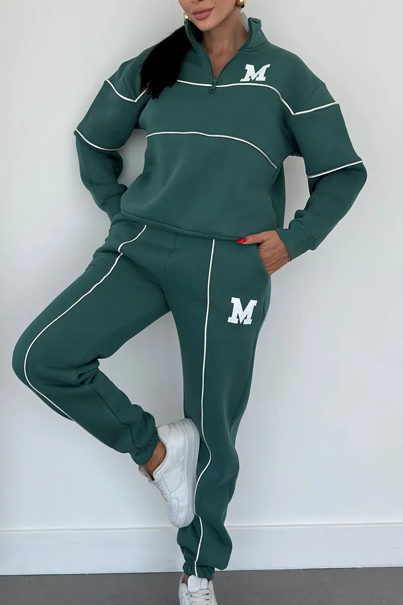 Women's Easy Travel Errand Half-Zip Jogger Outfit Set