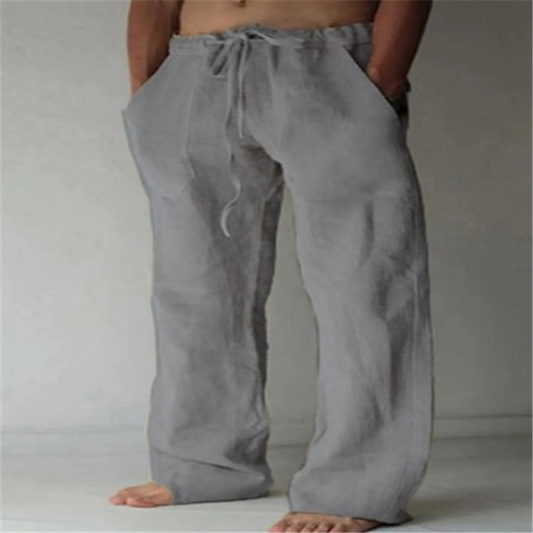 Men's Loose Drawstring Waist Everyday Wide Pants
