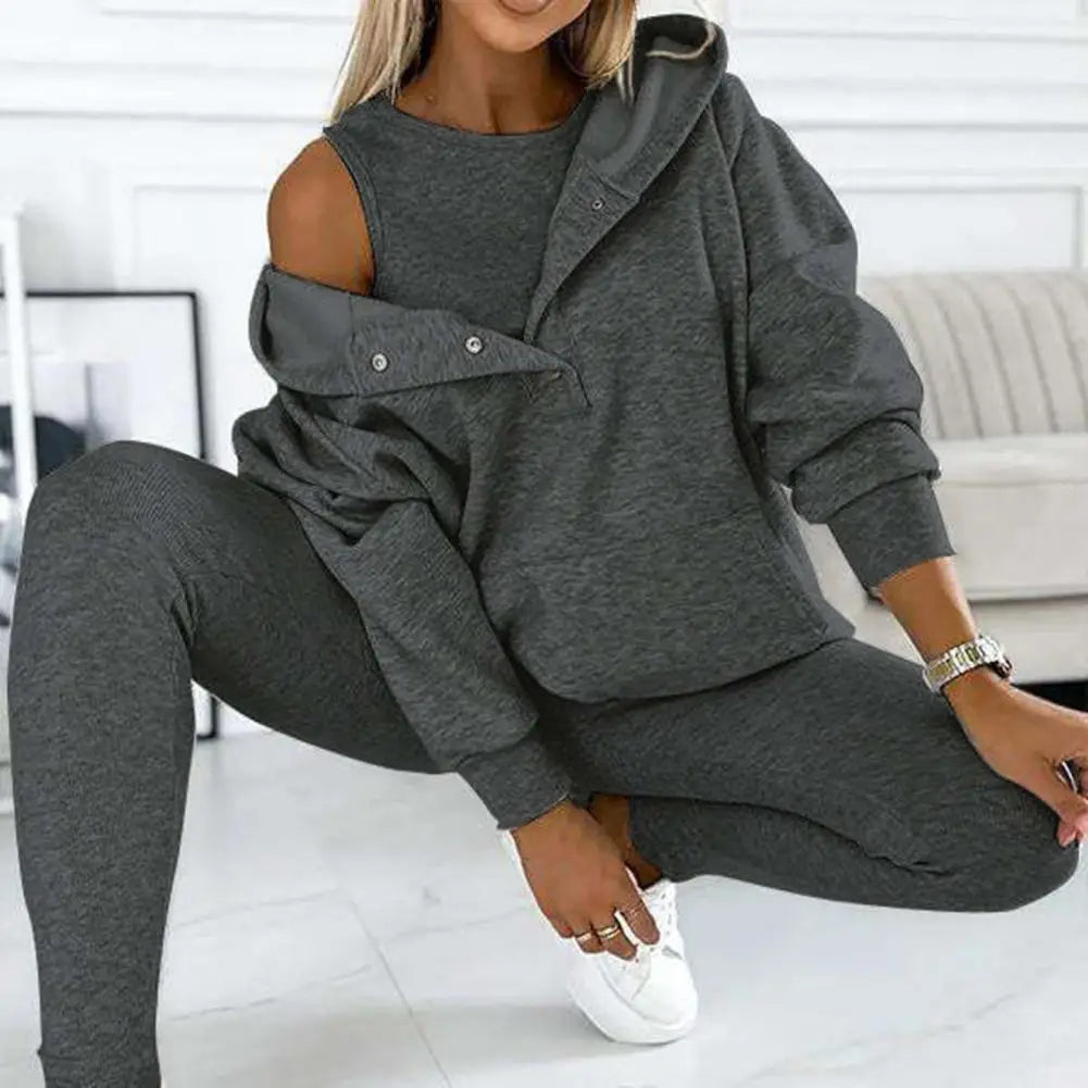 Women's Hoodie and Legging Matching Errand Travel Set