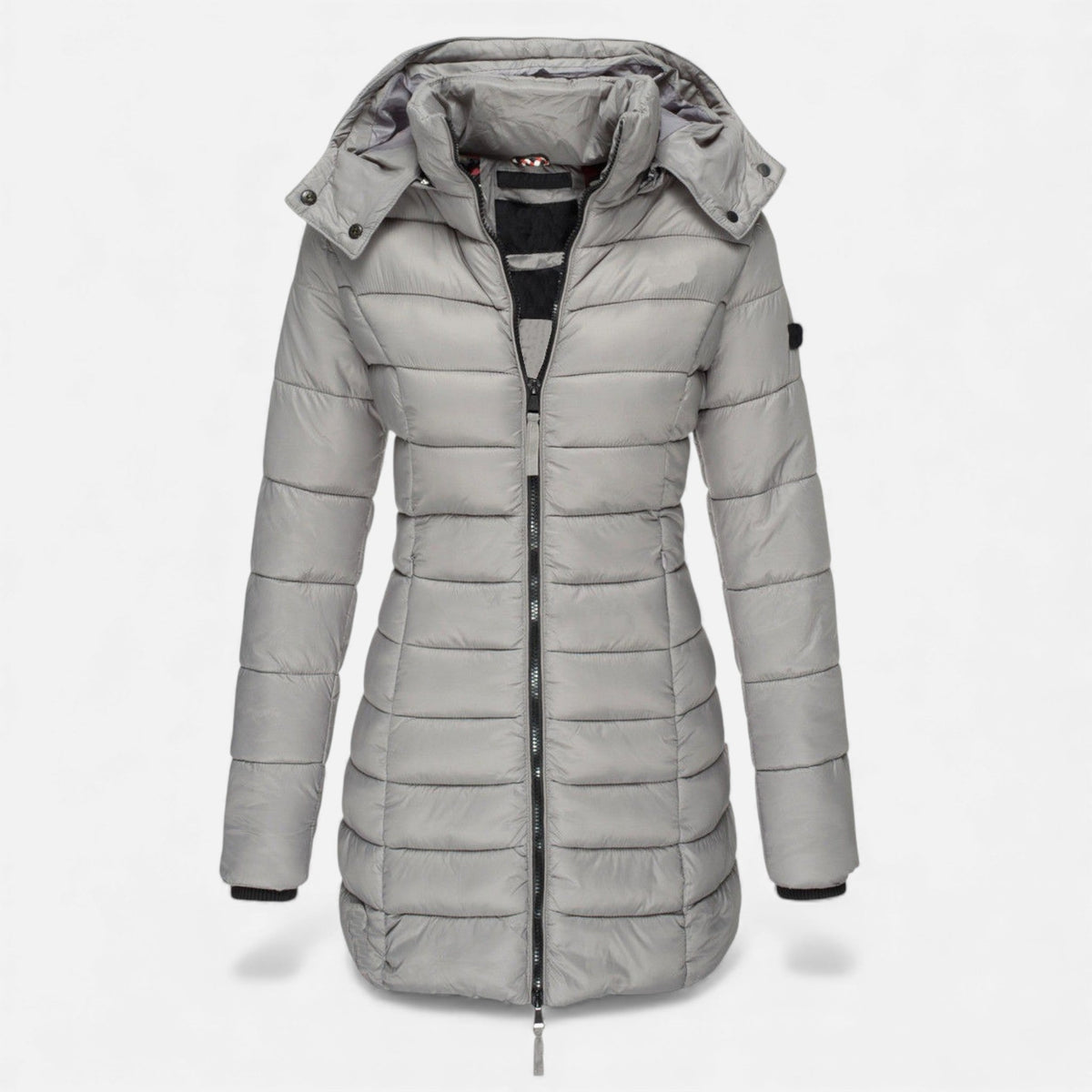 Women's Tailored Quilted Puffer Jacket in Mid Length