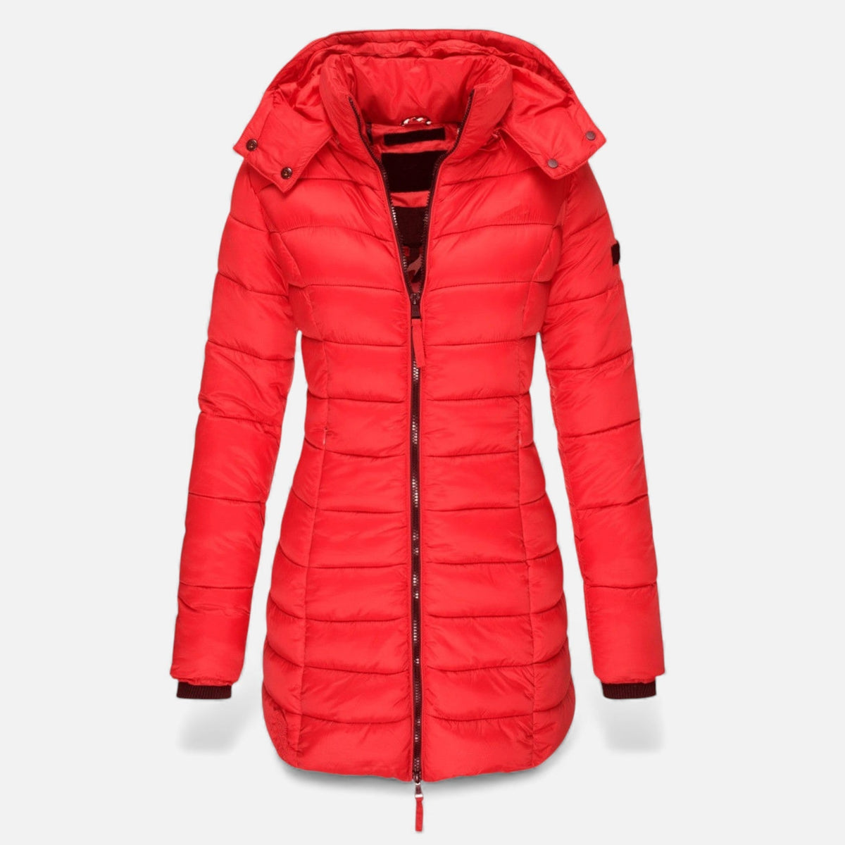 Women's Tailored Quilted Puffer Jacket in Mid Length