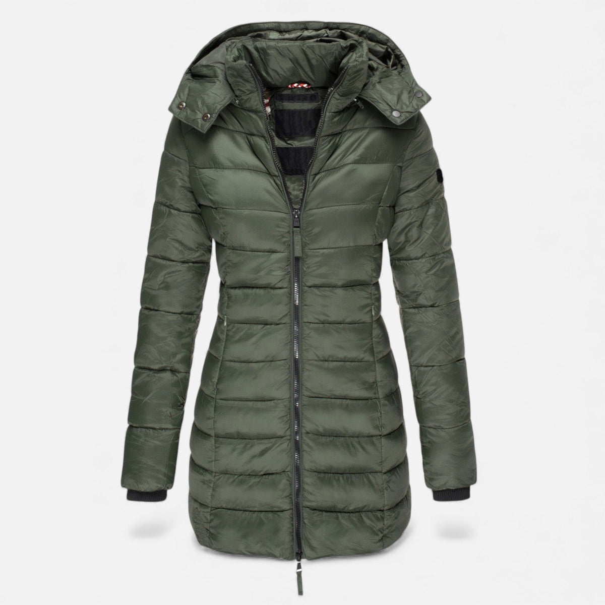 Women's Tailored Quilted Puffer Jacket in Mid Length