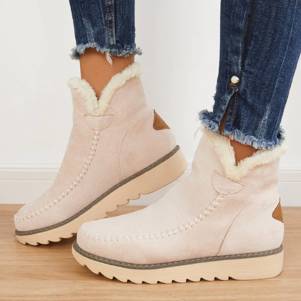 Women's Warm Fur-Lined Winter Platform Ankle Boots