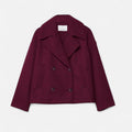 Women's Short Structured Blazer with Double-Breasted Front