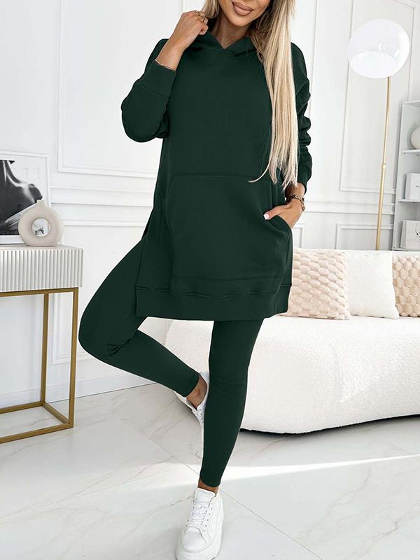 Women's Travel Day Hooded Pullover Legging Two Piece Set