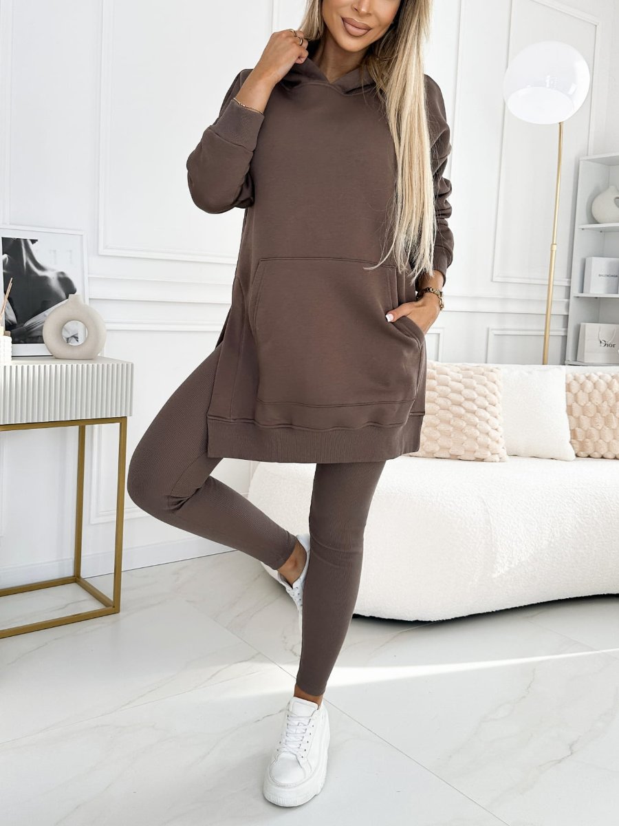 Women's Travel Day Hooded Pullover Legging Two Piece Set