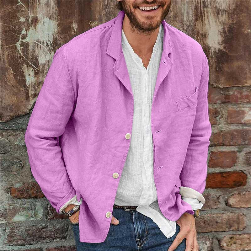 Men's Light Textured Notch Lapel Sport Coat