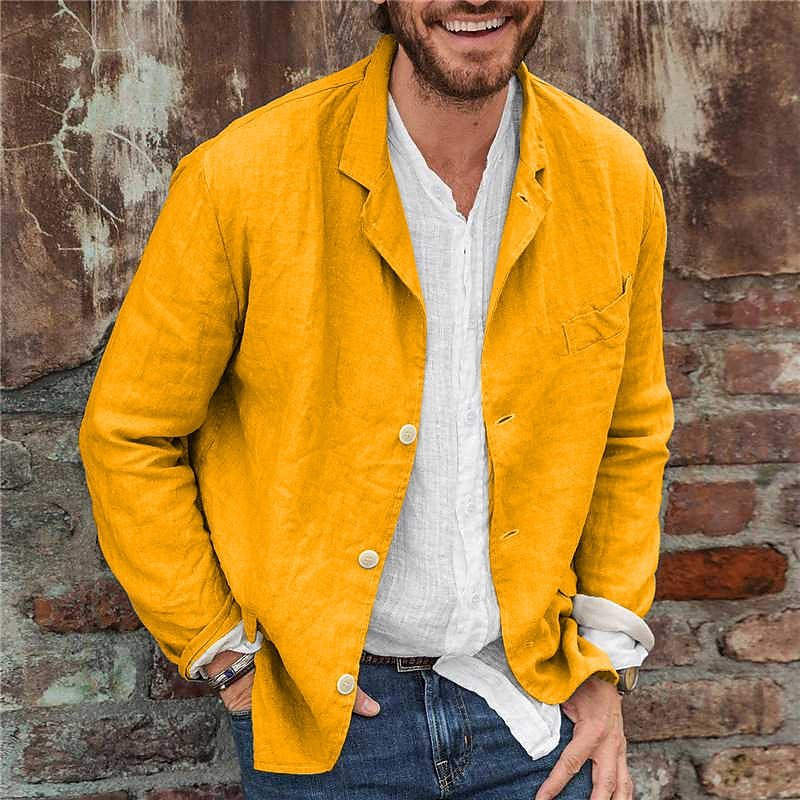 Men's Light Textured Notch Lapel Sport Coat