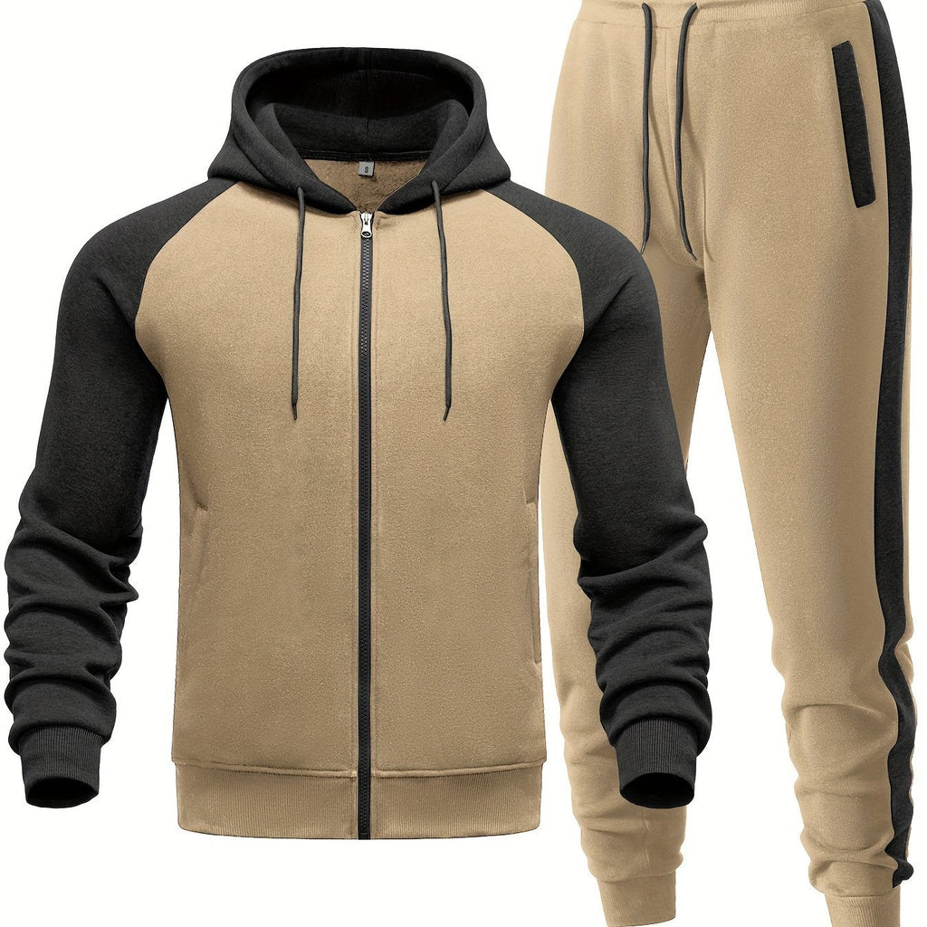 Men's Casual Two-Piece Hoodie and Sweatpants Set