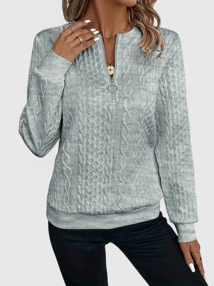 Women's Timeless V-Neck Textured Cable Sweater