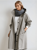 Women's Roomy Classic-Style Trench Coat with Hood
