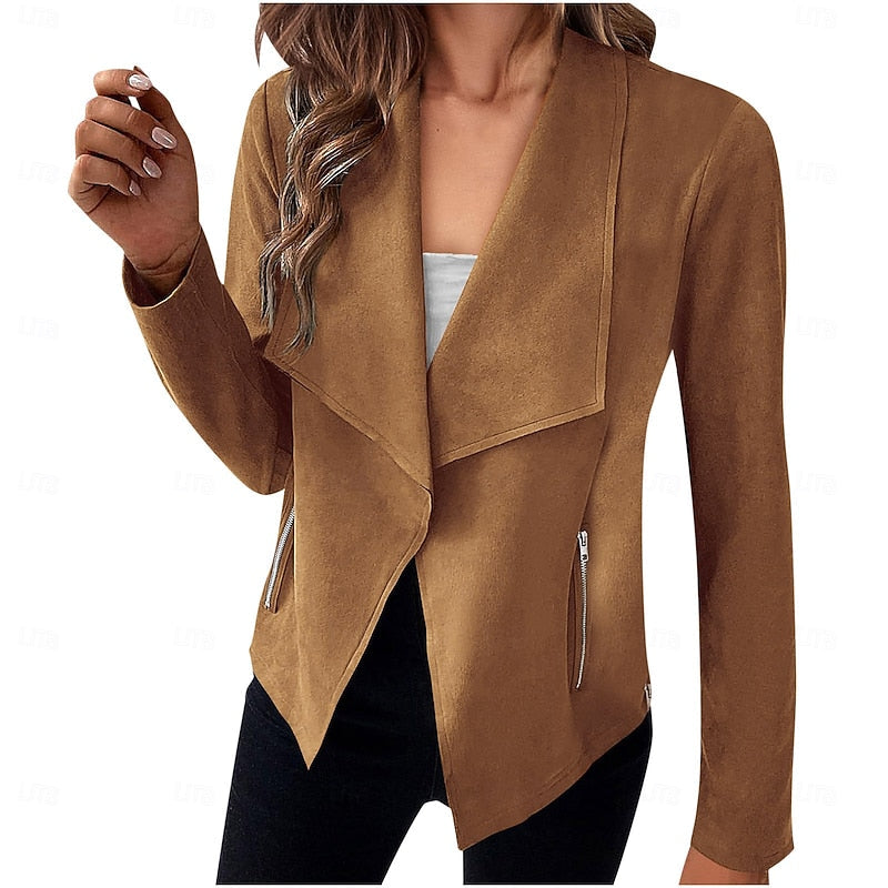 Women's Soft Draped Cardigan-Style Jacket