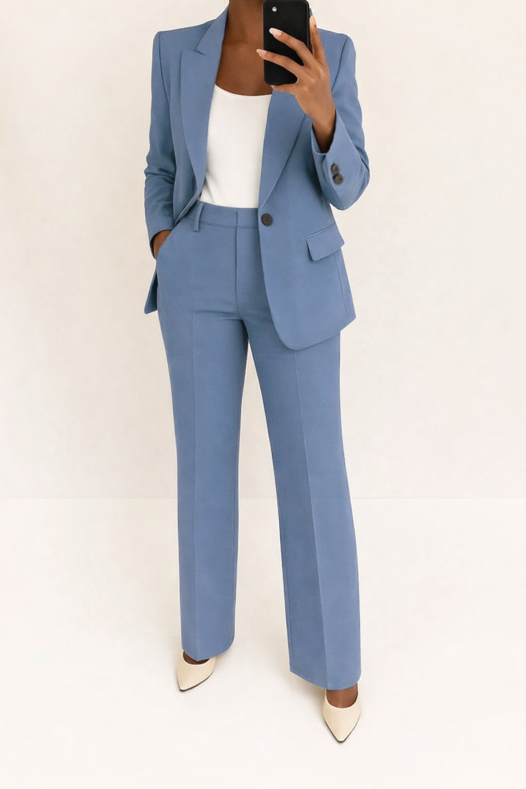 Women's Coordinated Office Wide-Leg Pantsuit