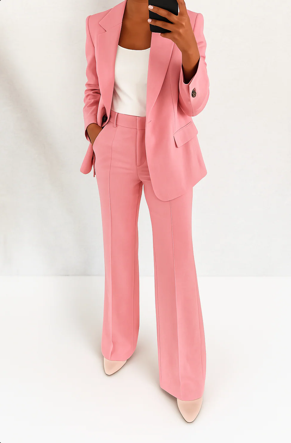 Women's Coordinated Office Wide-Leg Pantsuit