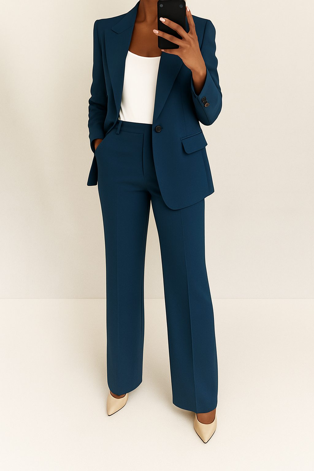 Women's Coordinated Office Wide-Leg Pantsuit