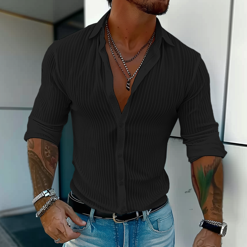 Men's Lightweight City Date Slim Button-Down Shirt