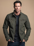 Men's Multi Pocket Cotton Stand-Collar Zipper Coat