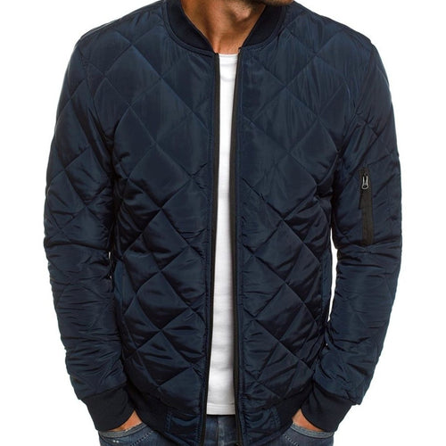 Men's Full Zip Bomber with Diamond Quilting