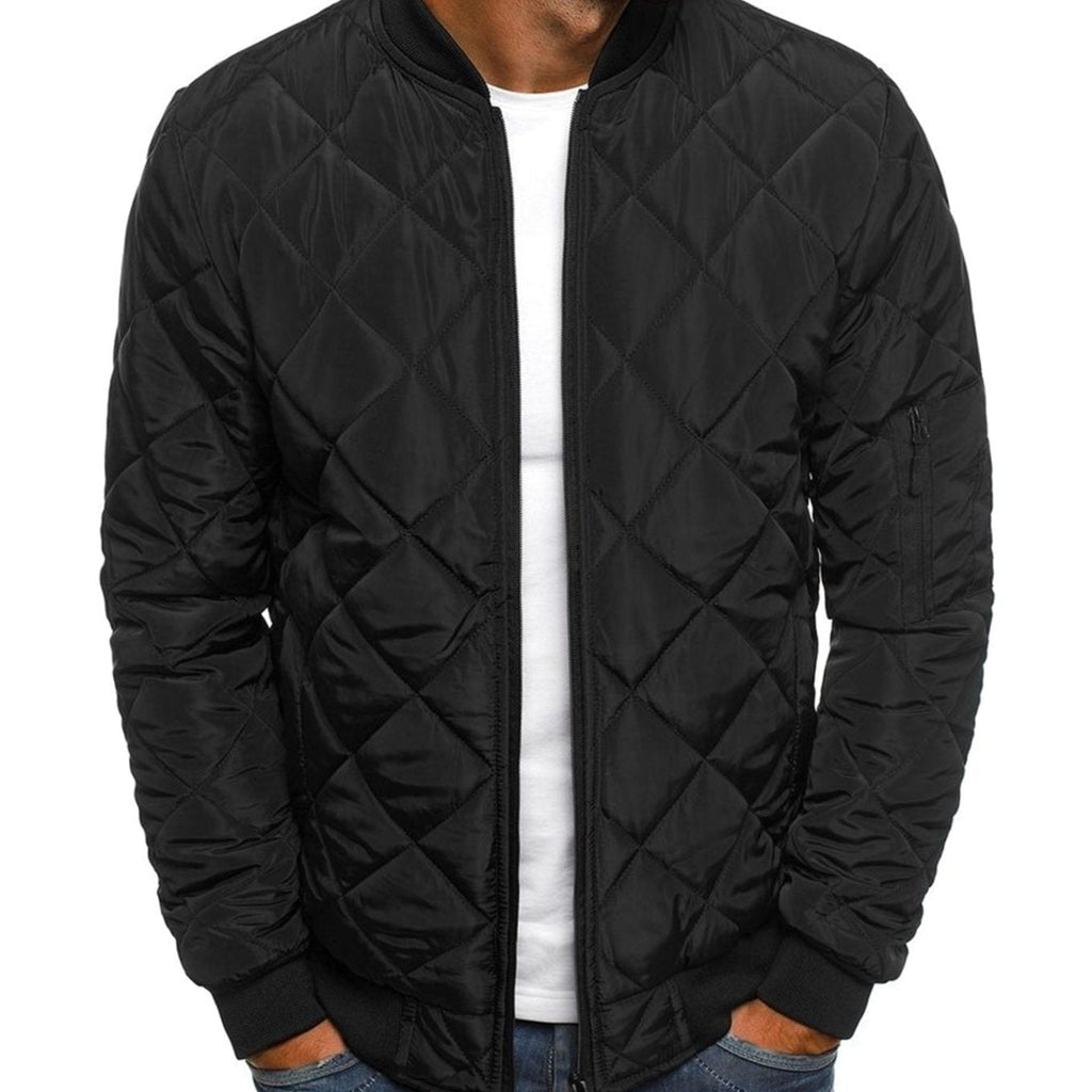 Men's Full Zip Bomber with Diamond Quilting